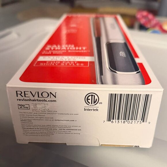 REVLON Salon Straight 1" Copper Smooth Flat Iron with Extra Long Plates NEW - Picture 6 of 12